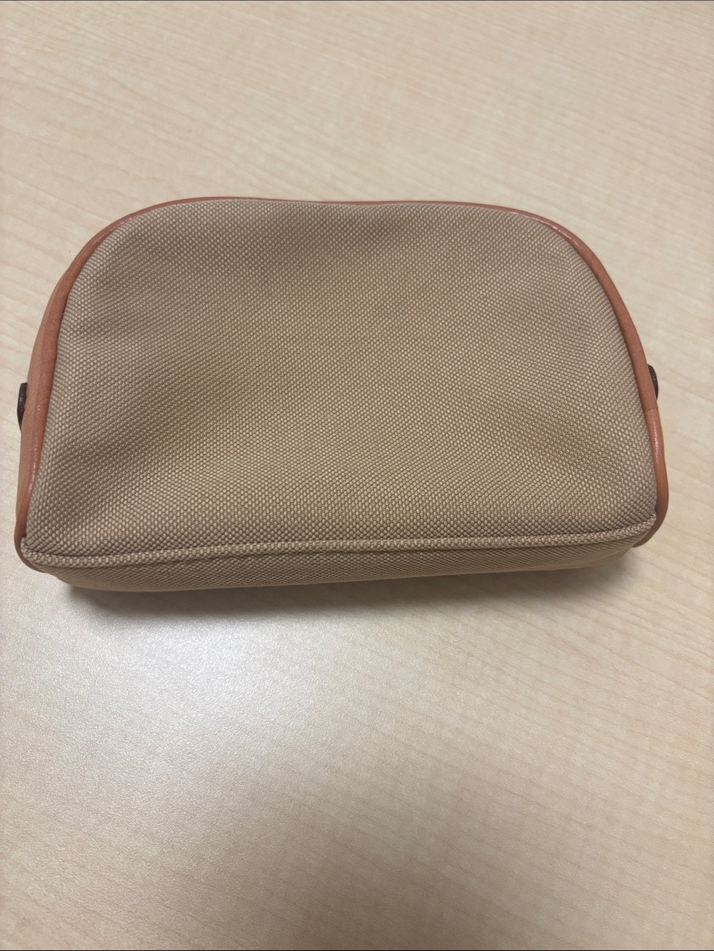 Rolex Beige Canvas Travel Pouch with Brown Trim